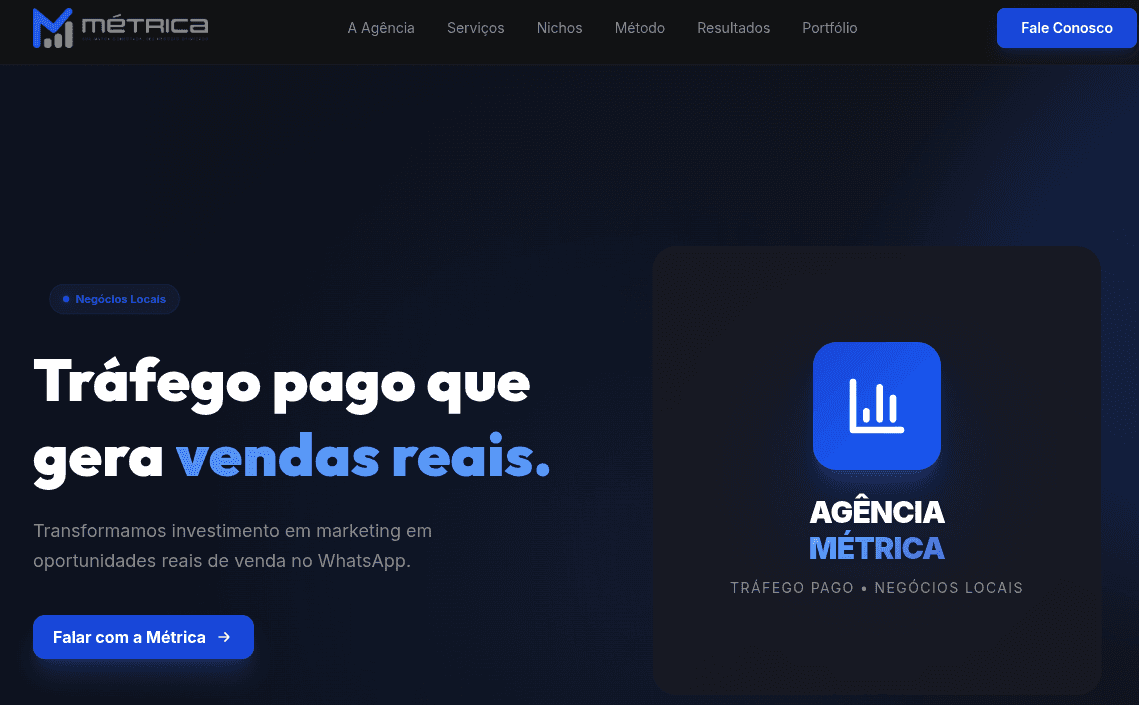 Agência Métrica — Landing Page de Alta Conversão